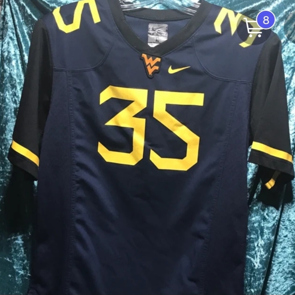 Nike Men's Navy and Yellow Jersey